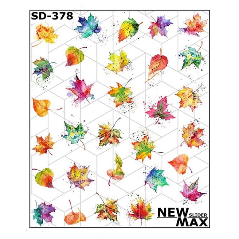 Слайдер-дизайн CD-378 Осінні листочки акварель
