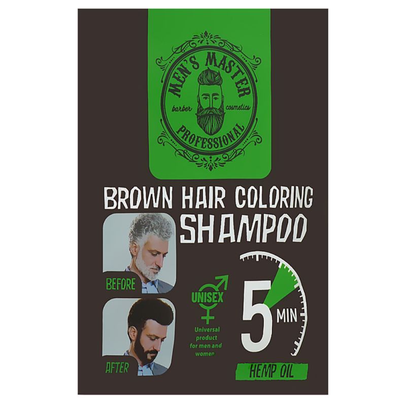 Шампунь для волосся тонуючий Men's Master Brown Hair Coloring Shampoo (коричневий) 25 мл