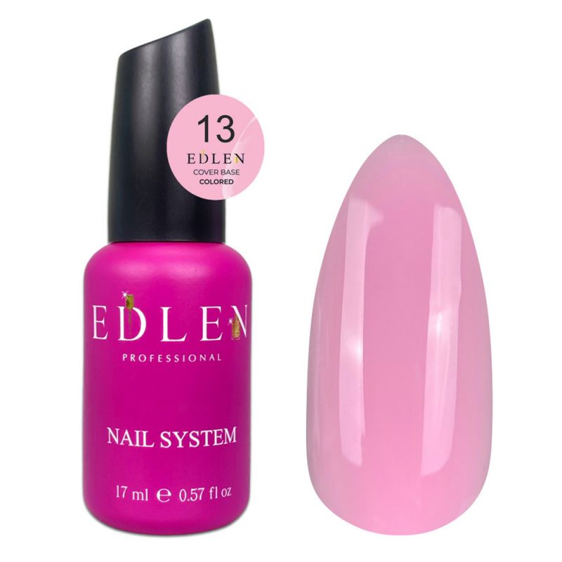 Камуфлирующая база Edlen Cover Base Colored №13 (розовый Barbie) 17 мл
