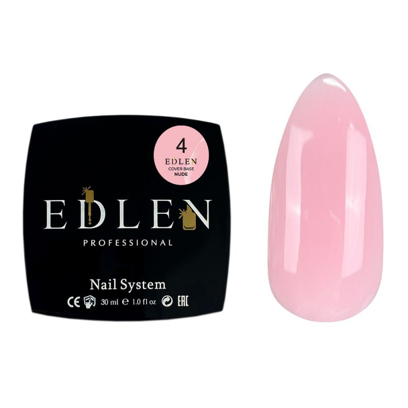 Камуфлююча база Edlen Cover Nude Base №04 (світло-рожевий) 30 мл