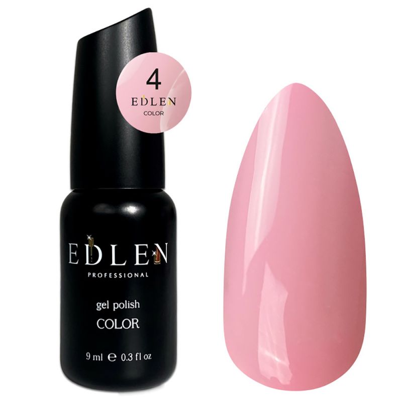 Гель-лак Edlen Color №004 (темно-рожевий, емаль) 9 мл