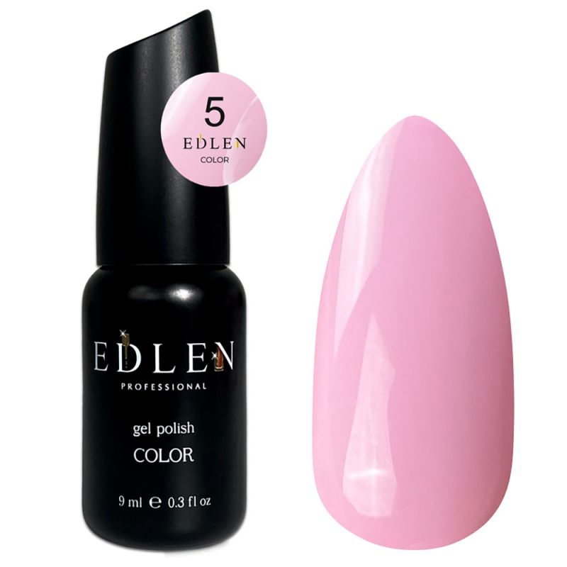 Гель-лак Edlen Color №005 (рожевий Barbie, емаль) 9 мл