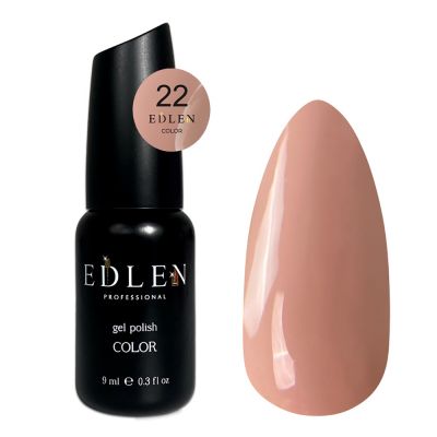 Гель-лак Edlen Color №022 (тілесний, емаль) 9 мл