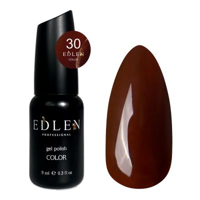 Гель-лак Edlen Color №030 (темный терракотовый, эмаль) 9 мл