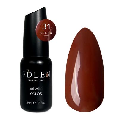 Гель-лак Edlen Color №031 (червоно-коричневий, емаль) 9 мл