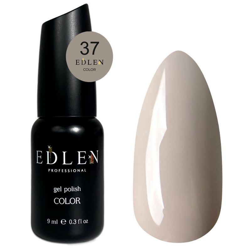 Гель-лак Edlen Color №037 (молочно-сірий, емаль) 9 мл