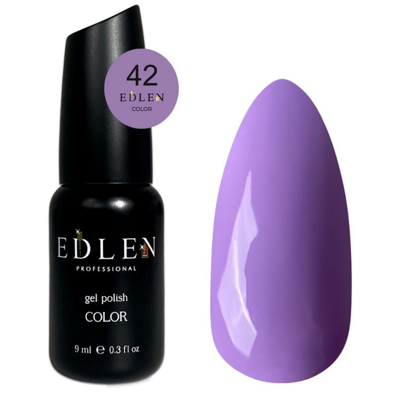 Гель-лак Edlen Color №042 (темно-ліловий, емаль) 9 мл