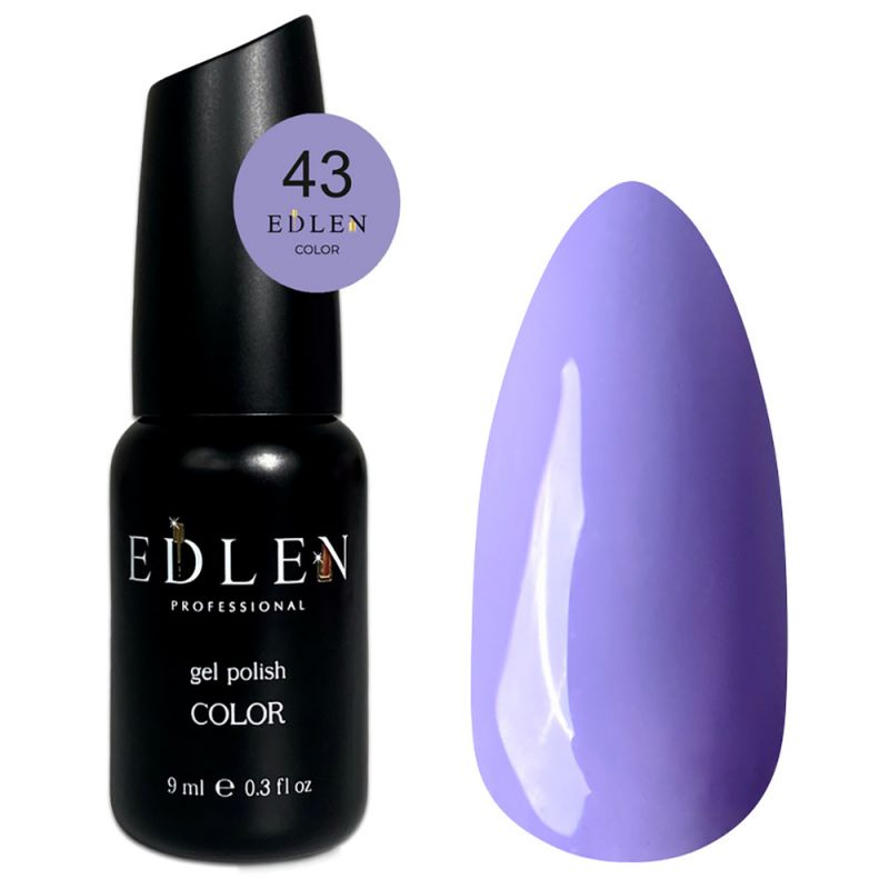 Гель-лак Edlen Color №043 (світло-ліловий, емаль) 9 мл
