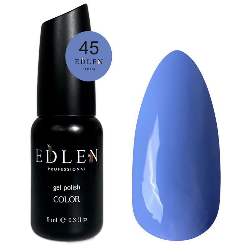 Гель-лак Edlen Color №045 (блакитний, емаль) 9 мл