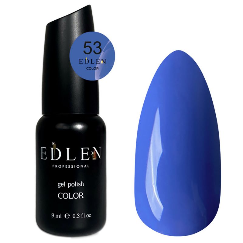 Гель-лак Edlen Color №053 (синій, емаль) 9 мл