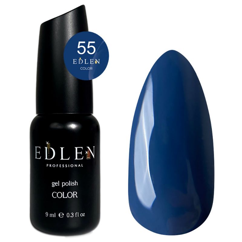 Гель-лак Edlen Color №055 (темный джинсовый, эмаль) 9 мл