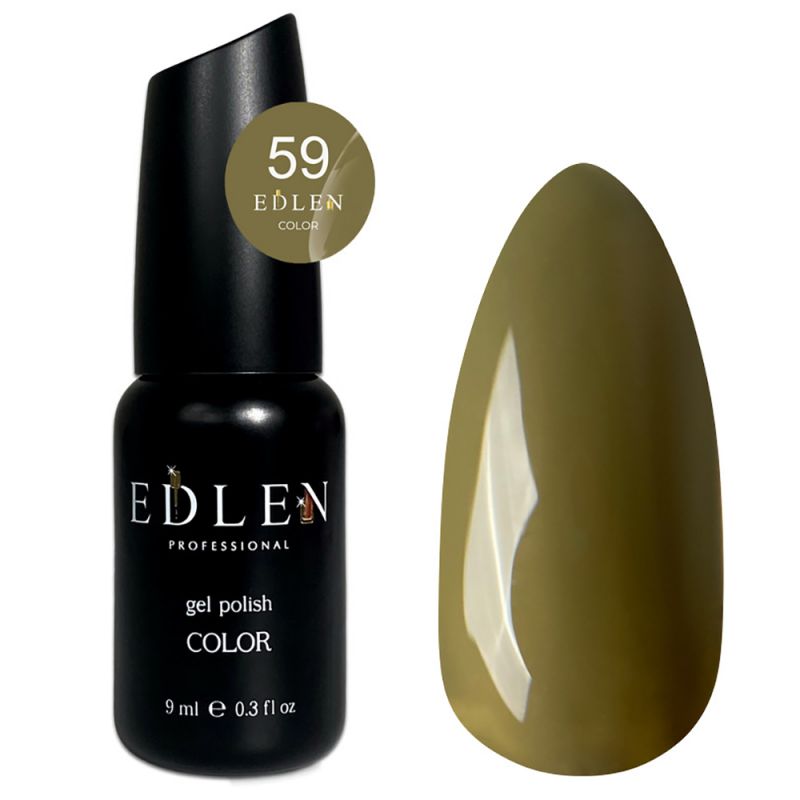 Гель-лак Edlen Color №059 (оливковий, емаль) 9 мл