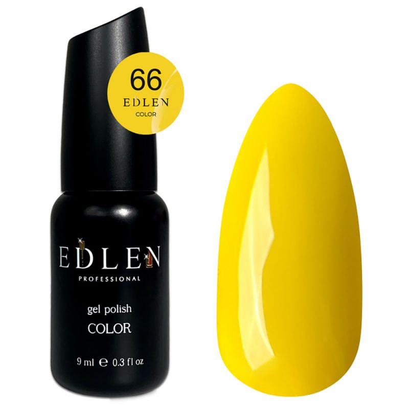 Гель-лак Edlen Color №066 (жовтий, емаль) 9 мл