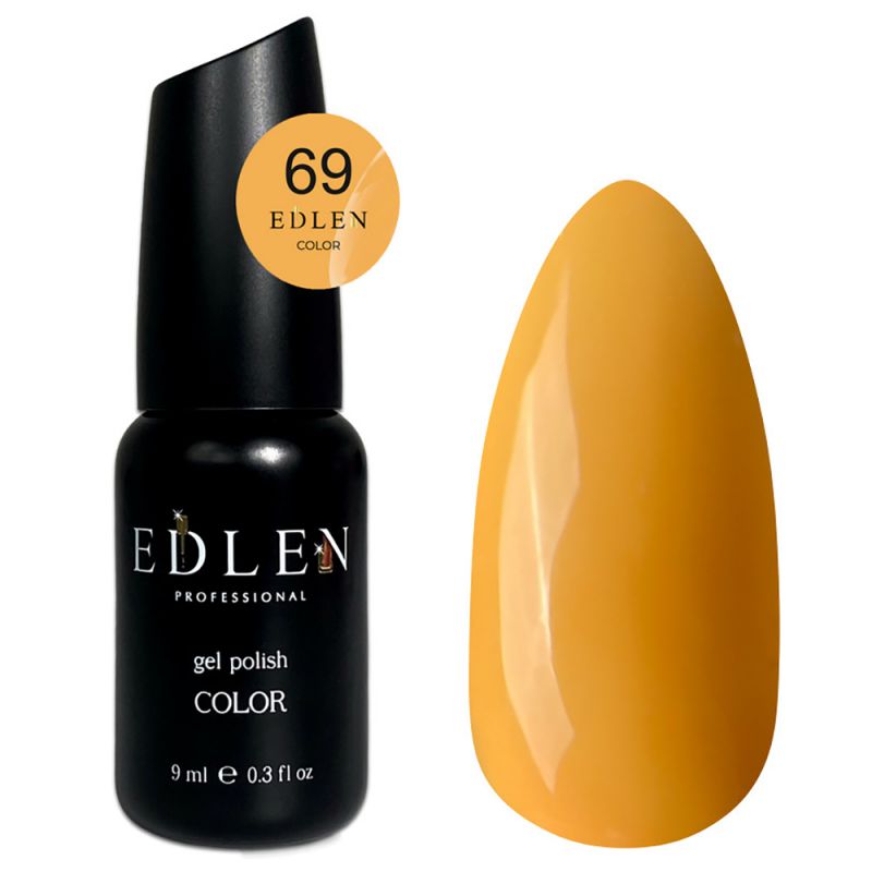 Гель-лак Edlen Color №069 (світлий помаранчевий, емаль) 9 мл