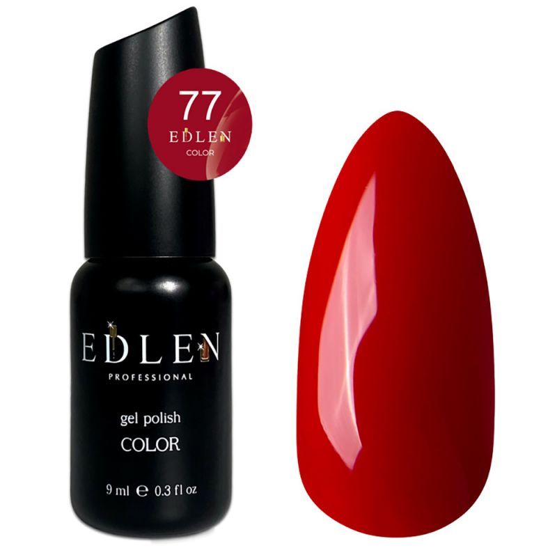 Гель-лак Edlen Color №77 (ефектний червоний, емаль) 9 мл