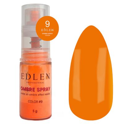 Спрей-пудра для ногтей Edlen Ombre Spray Neon №09 (оранжевый) 5 г