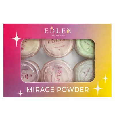 Сет втирок для нігтів Edlen Mirage Powder 6 штук
