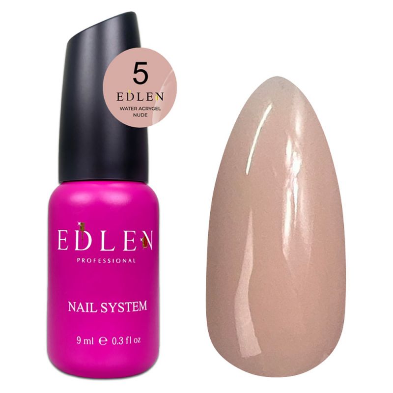 Акрил-гель для нігтів Edlen Water Acrygel Nude №05 (світлий бежевий) 9 мл