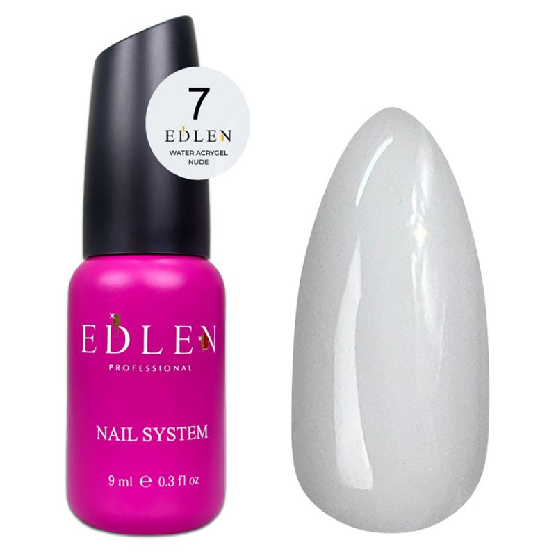 Акрил-гель для нігтів Edlen Water Acrygel Nude №07 (молочний) 9 мл