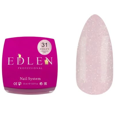 Акрил-гель для нігтів Edlen Water Acrygel Opal №31 (молочно-рожевий із шиммером) 15 мл