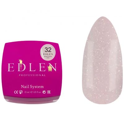 Акрил-гель для нігтів Edlen Water Acrygel Opal №32 (бежево-рожевий із шиммером) 15 мл