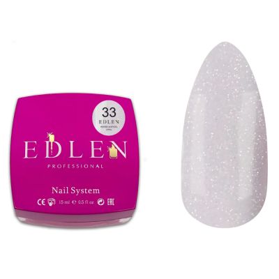 Акрил-гель для нігтів Edlen Water Acrygel Opal №33 (молочний сіро-рожевий із шиммером) 15 мл