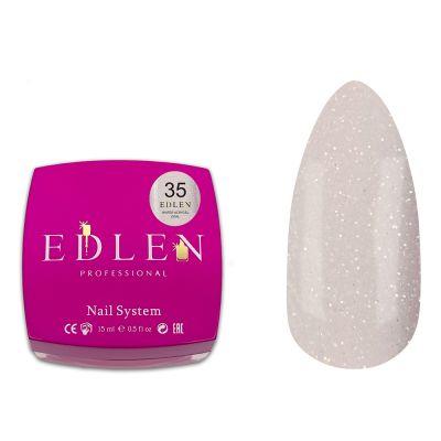 Акрил-гель для нігтів Edlen Water Acrygel Opal №35 (молочний світло-рожевий із шиммером) 15 мл