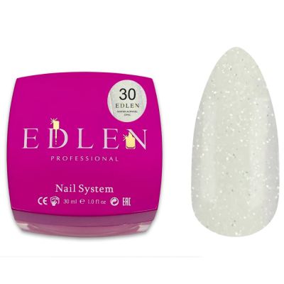 Акрил-гель для нігтів Edlen Water Acrygel Opal №30 (молочний із шиммером) 30 мл