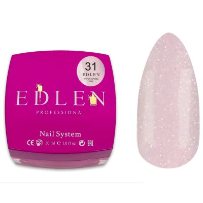 Акрил-гель для нігтів Edlen Water Acrygel Opal №31 (молочно-рожевий із шиммером) 30 мл
