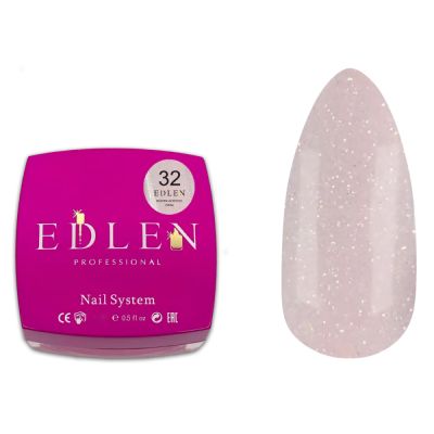 Акрил-гель для нігтів Edlen Water Acrygel Opal №32 (бежево-рожевий із шиммером) 30 мл