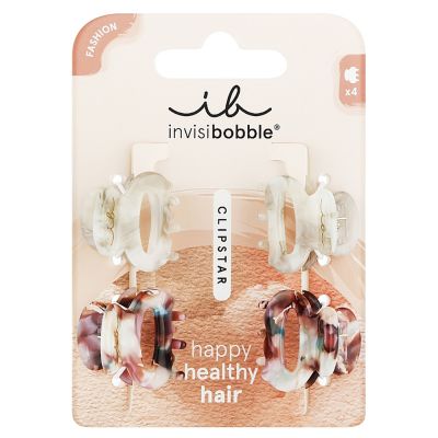 Заколка-краб для волос Invisibobble Clipstar Petit Bijoux (тигровый и розовый) 4 штуки