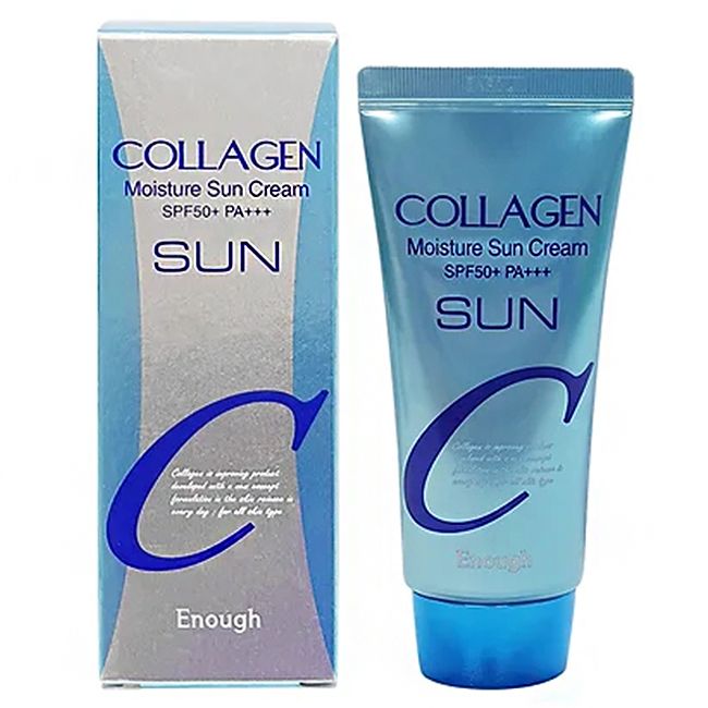 Сонцезахисний крем для обличчя Enough Collagen 3 in 1 Whitening Moisture Sun Cream SPF50 PA+++ 50 г