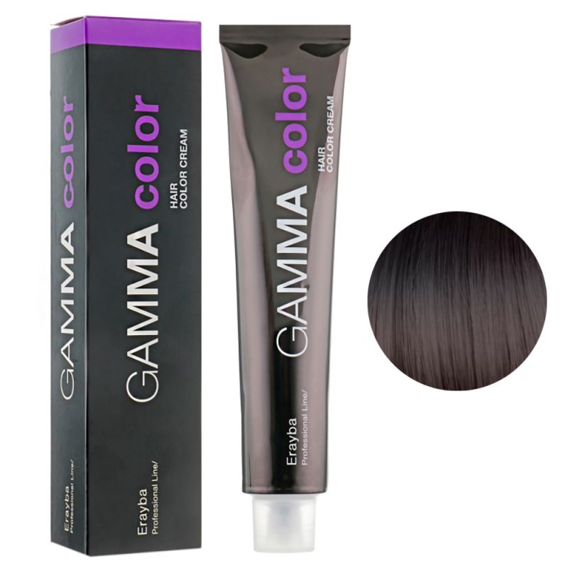 Крем-фарба для волосся Erayba Gamma Hair Color Cream 4/65 (махагоново-коричневий) 100 мл