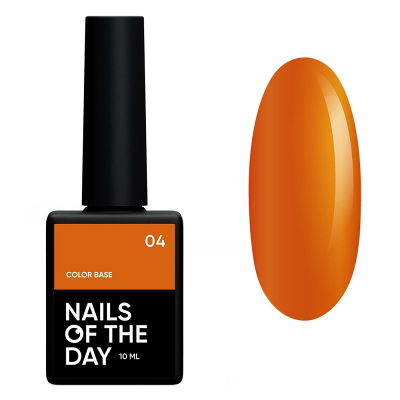 Камуфлирующая база Nails Of The Day Color Base №04 (морковный оранж) 10 мл