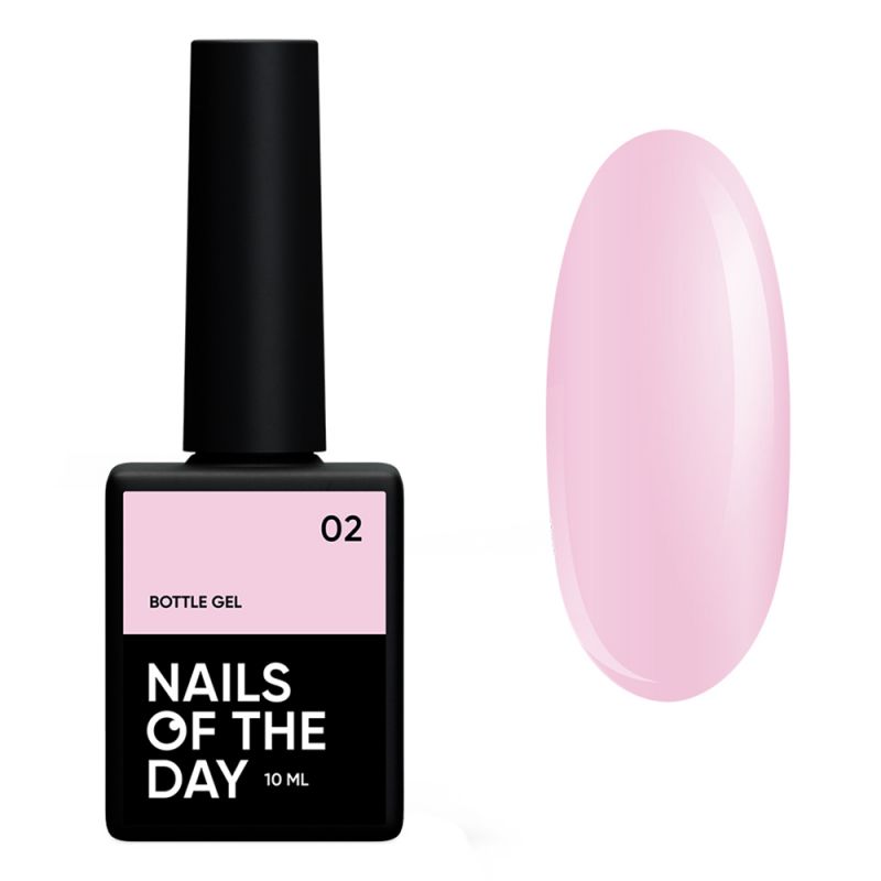 Камуфлирующий гель для укрепления ногтей Nails Of The Day Bottle Gel №02 (бледно-розовый) 10 мл