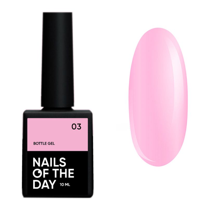 Камуфлюючий гель для зміцнення нігтів Nails Of The Day Bottle Gel №03 (рожевий) 10 мл