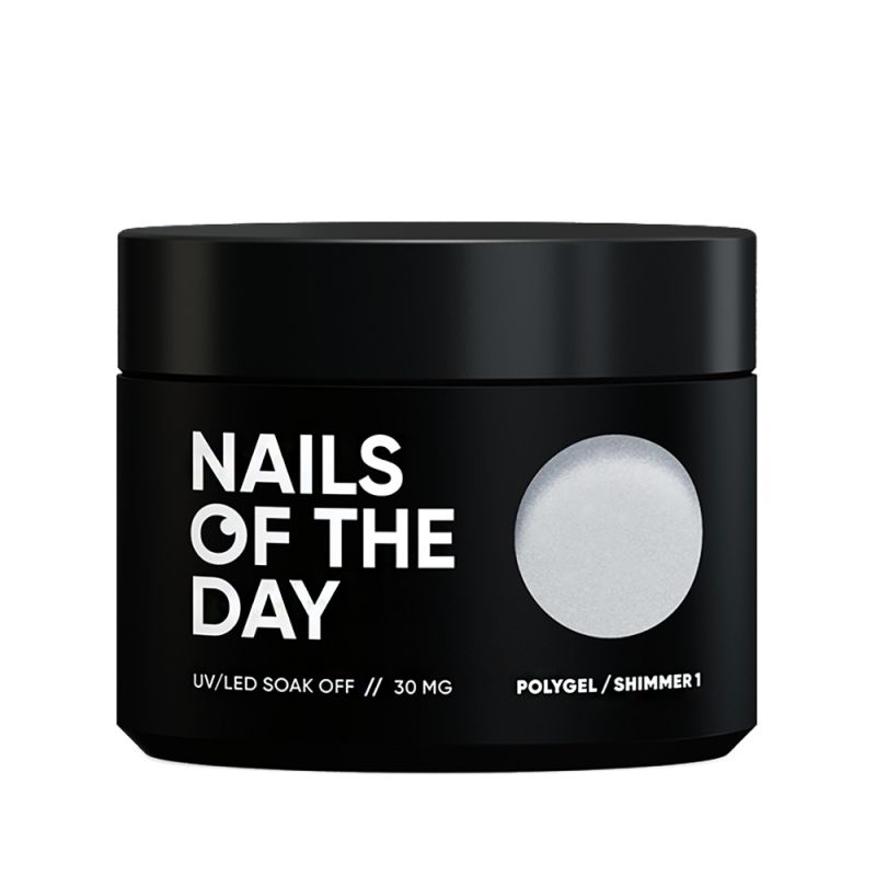 Полігель Nails Of The Day Poly Gel Shimmer №01 (білий з шиммером) 30 мл