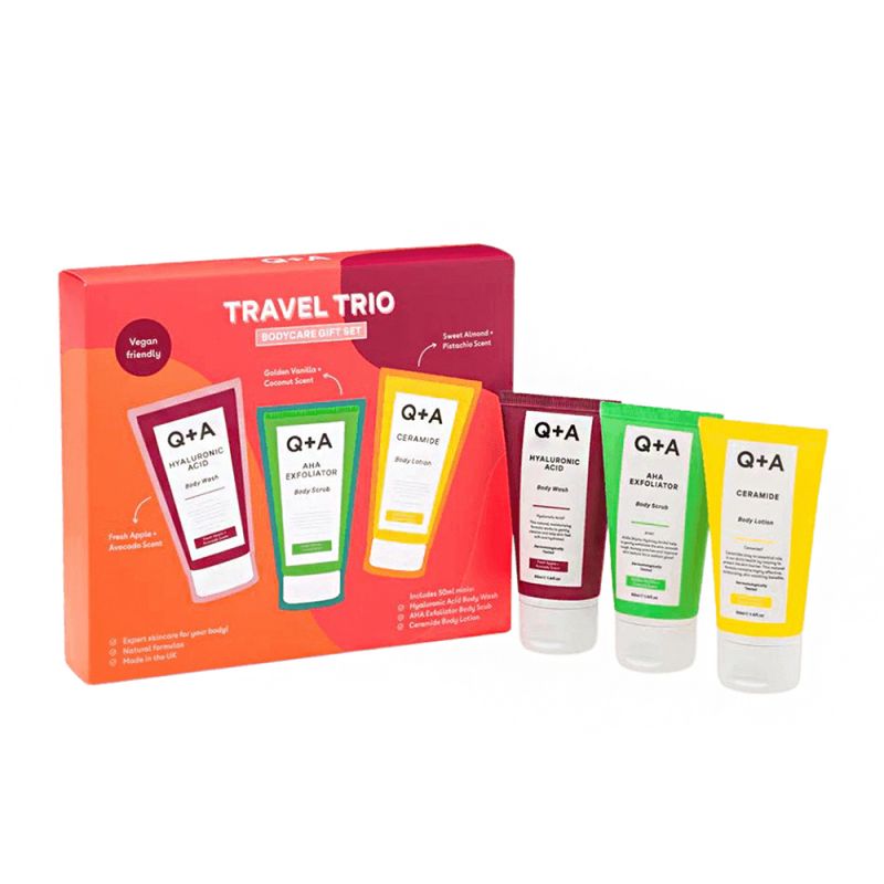 Подарунковий набір для догляду за тілом Q+A Travel Trio Gift Set