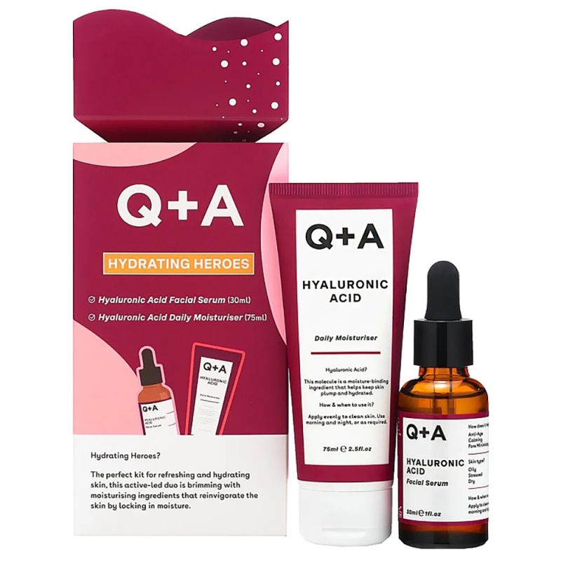 Подарочный набор для увлажнения кожи лица Q+A Hydrating Heroes Gift Set