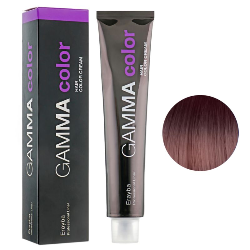 Крем-фарба для волосся Erayba Gamma Hair Color Cream 5/22 (інтенсивний світло-коричневий) 100 мл