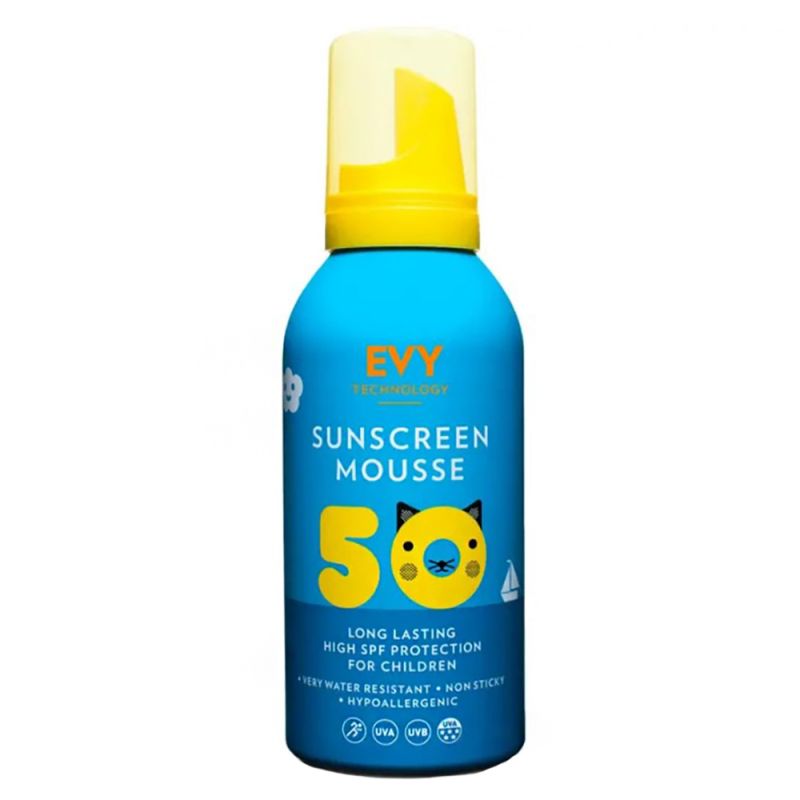 Мусс солнцезащитный для детей и младенцев EVY Technology Sunscreen Mousse Kids SPF 50 150 мл