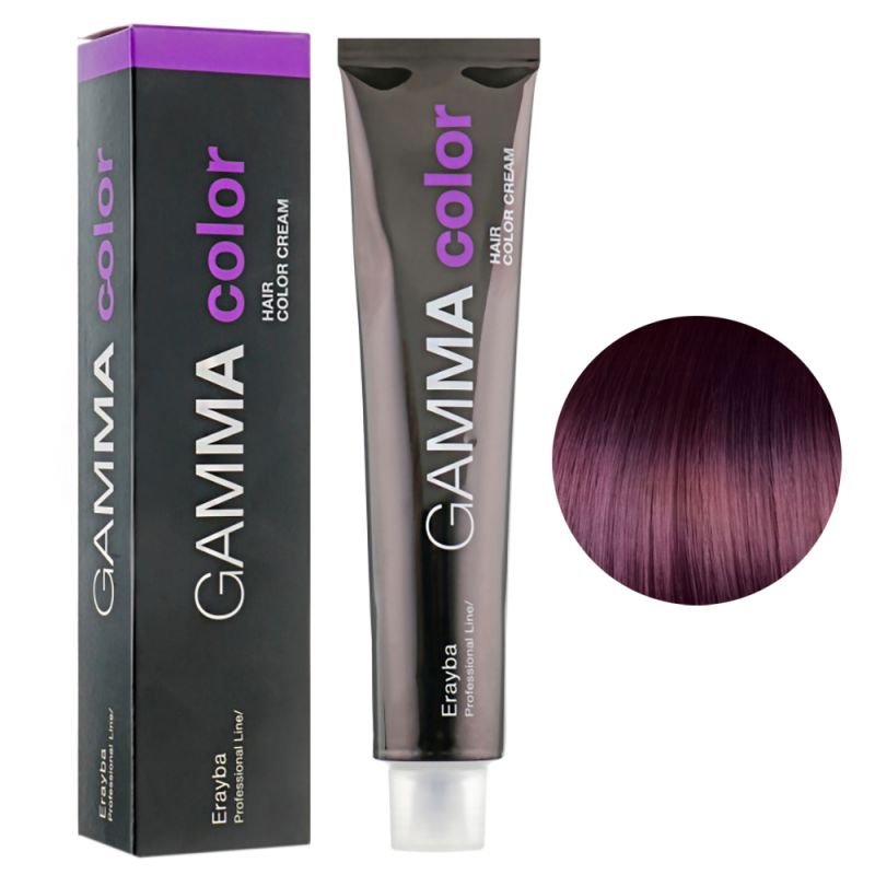Крем-краска для волос Erayba Gamma Hair Color Cream 5/80 (светлый фиолетово-коричневый) 100 мл