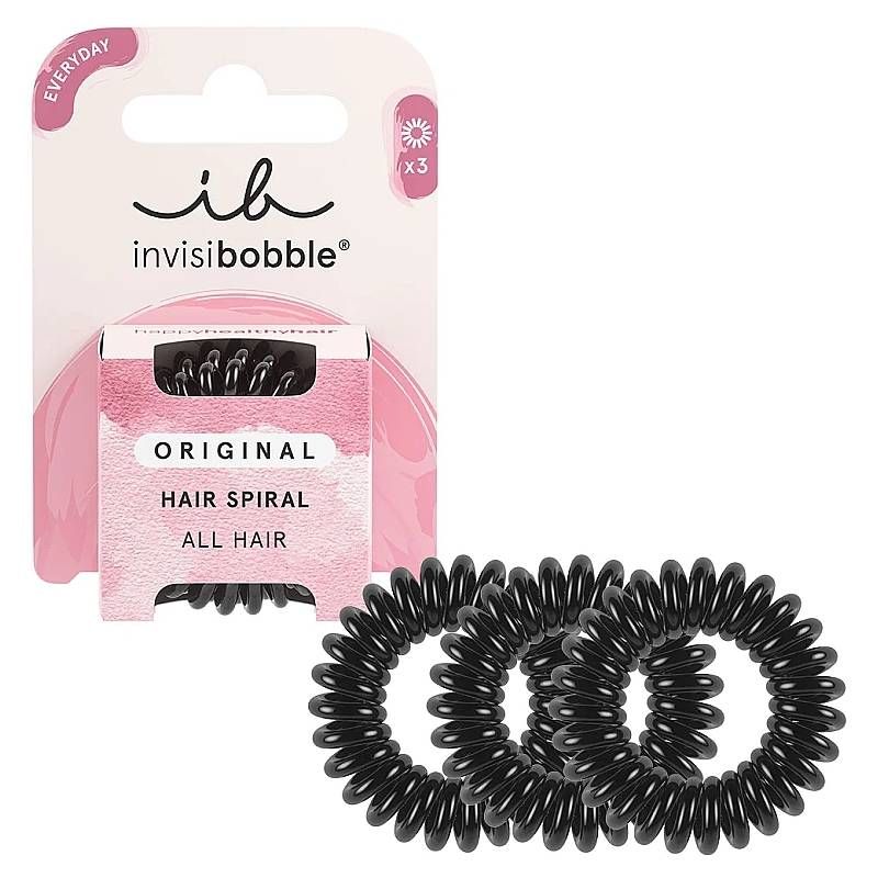 Резинка для волос Invisibobble Original True Black (черный) 3 штуки