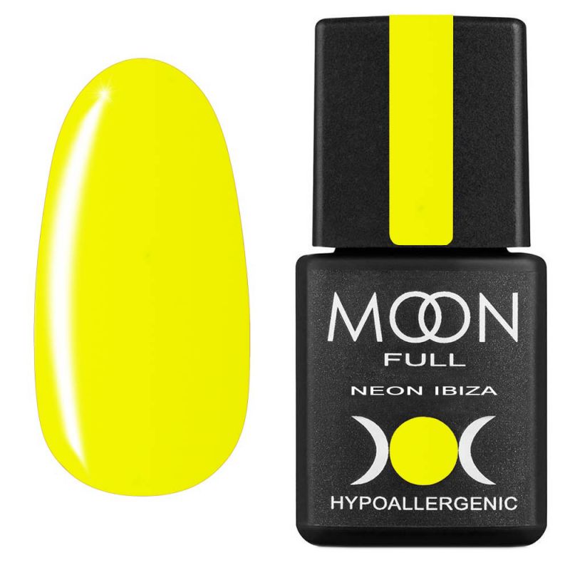 Гель-лак Moon Full Neon Ibiza №711 (яркий желтый, эмаль) 8 мл
