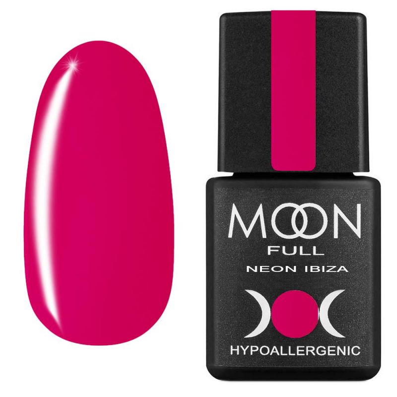 Гель-лак Moon Full Neon Ibiza №717 (яскраво-рожевий, емаль) 8 мл