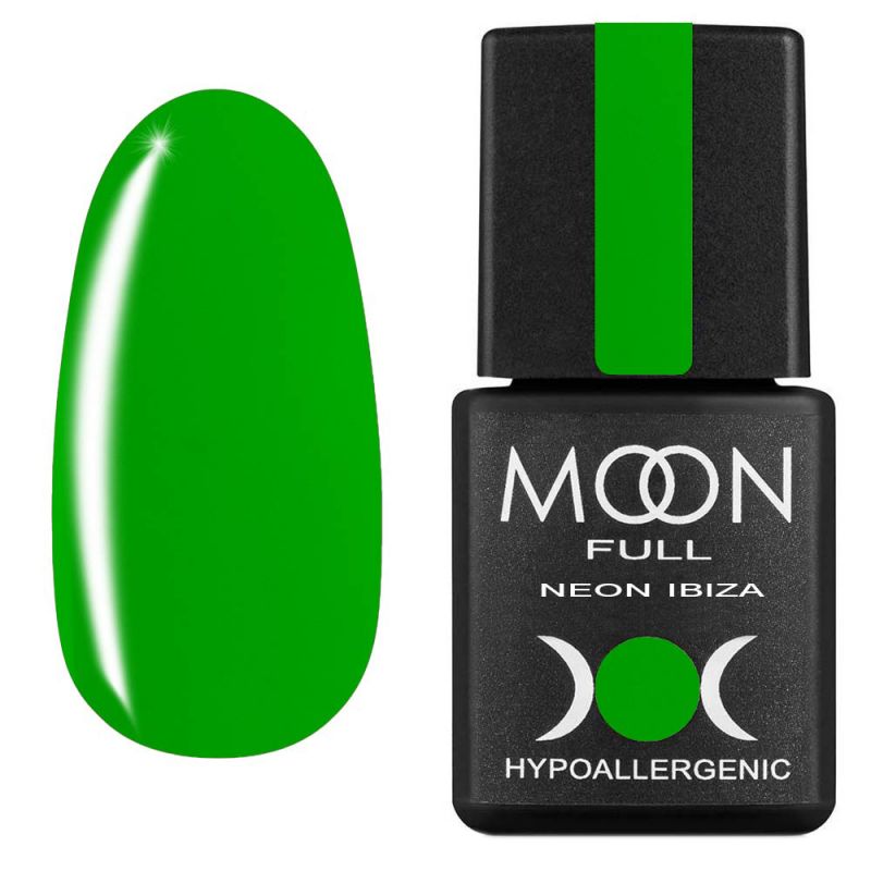 Гель-лак Moon Full Neon Ibiza №722 (яркий зеленый, эмаль) 8 мл