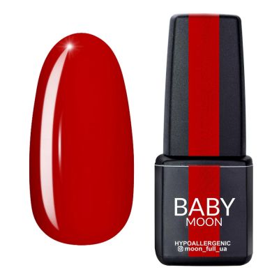 Гель-лак Moon Baby Red Chic №15 (глибокий червоний, емаль) 6 мл