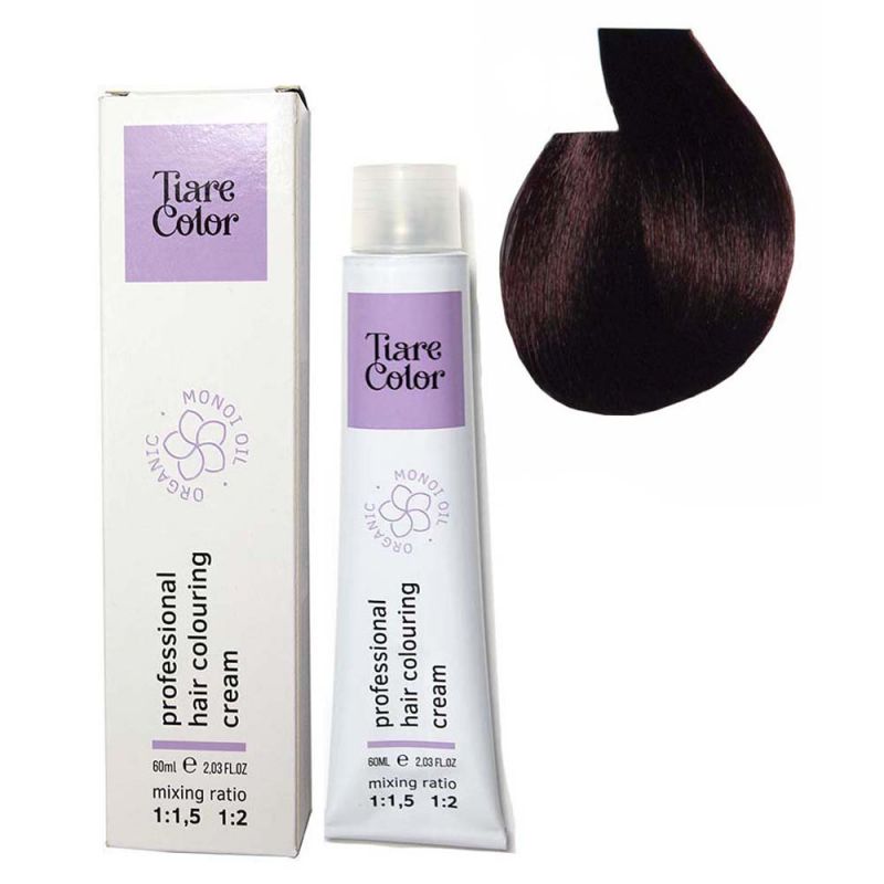 Крем-краска для волос Tiare Color 6.52 (темный блондин махагоново-фиолетовый) 60 мл