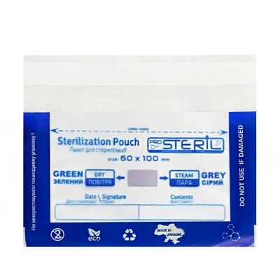 Крафт-пакет для стерилизации ProsteriL Sterilization Pouch Combi Premium 60х100 мм (прозрачный) 100 штук