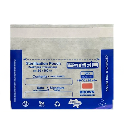 Крафт-пакет для стерилизации ProsteriL Sterilization Pouch Combi Dry 60х100 мм (прозрачный) 100 штук
